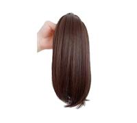 Ponytail Extension, 30,5 cm Short Claw Clip in Pony Tails Hair Extensions Curly Wavy Synthetic Drawstring Ponytail Hair pieces for Women Girls Für den täglichen Gebrauch (Dark Brown)