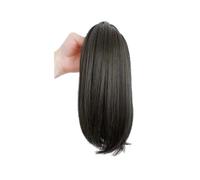 Ponytail Extension, 30,5 cm Short Claw Clip in Pony Tails Hair Extensions Curly Wavy Synthetic Drawstring Ponytail Hair pieces for Women Girls Für den täglichen Gebrauch (Black Brown)