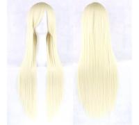 Ponytail Extension 31.5" 80cm Women's Cosplay Wig Hair Long Straight Hair with Wig + Wig Cap mint green(Light yellow)