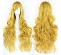 Ponytail Extension 32" 80cm Long Hair Spiral Curly Wavy Synthetic Hair Cosplay Costume Wig Women(Light brown)