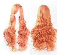 Ponytail Extension 32" 80cm Long Hair Spiral Curly Wavy Synthetic Hair Cosplay Costume Wig Women(Orange)
