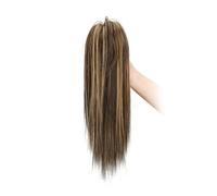 Ponytail Extension, 35,5 cm Short Claw Clip in Straight for Hair Multi Layered Fake Pony Tails Extensiones de cola de flequillo falso resistentes al calor para el uso diario (4H27)