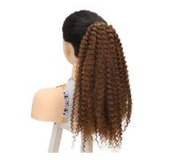 Ponytail Extension Afro Kinky Curly Coily Peinado natural para mujeres negras Extensiones sintéticas de pelo corto cola de caballo (20 pulgadas)(6)