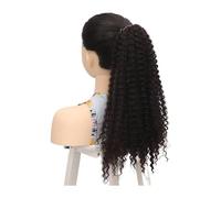 Ponytail Extension Afro Kinky Curly Coily Peinado natural para mujeres negras Extensiones sintéticas de pelo corto cola de caballo (20 pulgadas)(4)