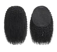 Ponytail Extension Afro Kinky Curly - Extensiones de pelo humano para mujeres negras, colas de caballo brasileñas naturales (22 pulgadas)