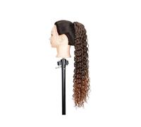 Ponytail Extension Curly Drawstring Ponytail Hair Extension for Women, 22 Inch Natural Synthetic Clip in Black Ponytail Extensions for Daily Party Use(1B30)