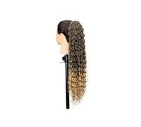 Ponytail Extension Curly Drawstring Ponytail Hair Extension for Women, 22 Inch Natural Synthetic Clip in Black Ponytail Extensions for Daily Party Use(1BT27)