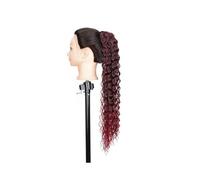 Ponytail Extension Curly Drawstring Ponytail Hair Extension for Women, 22 Inch Natural Synthetic Clip in Black Ponytail Extensions for Daily Party Use(1BBug)