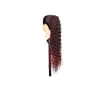 Ponytail Extension Curly Drawstring Ponytail Hair Extension for Women, 22 Inch Natural Synthetic Clip in Black Ponytail Extensions for Daily Party Use(1BTBUG)