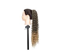Ponytail Extension Curly Drawstring Ponytail Hair Extension for Women, 22 Inch Natural Synthetic Clip in Black Ponytail Extensions for Daily Party Use(1B27)