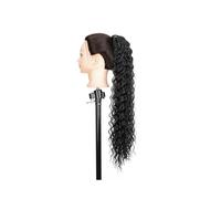 Ponytail Extension Curly Drawstring Ponytail Hair Extension for Women, 22 Inch Natural Synthetic Clip in Black Ponytail Extensions for Daily Party Use(1B)