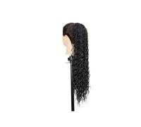Ponytail Extension Curly Drawstring Ponytail Hair Extension for Women, 22 Inch Natural Synthetic Clip in Black Ponytail Extensions for Daily Party Use(1B)
