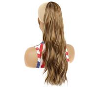 Ponytail Extension Extension 24 pulgadas cola de caballo con cordón para mujer, largo, rizado, ondulado, sintético natural para uso diario (P922-6H24)