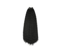 Ponytail Extension Extension 55,8 cm Liso Yaki Hair Hair for Black Women (6pcs) (Black)