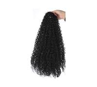 Ponytail Extension Extension Rizado Cola De Caballo Cordón Negro Mujeres Sintéticas Clip En 20 Pulgadas De Largo, Piezas De Pelo Falso Para Uso Diario (1B)