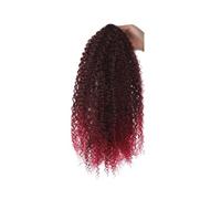 Ponytail Extension Extension Rizado Coleta Cordón Negro Mujeres Sintéticas Clip En 20 Pulgadas De Largo, Falso Pelucas Para Uso Diario(T1BBug)