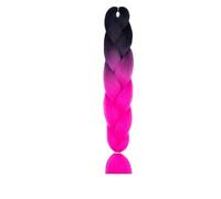 Ponytail Extension Extensiones de cabello con trenzas gigantes for hacer tú mismo, 24 pulgadas, 100 g, preestiradas, sintéticas, en gris, blanco, negro y marrón, for mujeres y niños(J)