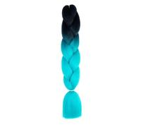 Ponytail Extension Extensiones de cabello con trenzas gigantes for hacer tú mismo, 24 pulgadas, 100 g, preestiradas, sintéticas, en gris, blanco, negro y marrón, for mujeres y niños(T)