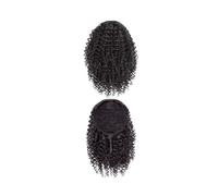 Ponytail Extension - Extensiones de pelo corto afro con flequillo rizado para coletas africanas, extensiones de cola de caballo afro sintética para mujeres (2)