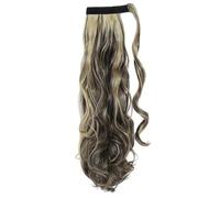 Ponytail Extension Heat Resistant Wavy Synthetic Wrap Around Pony tail Hairpiece for Women Für den täglichen Gebrauch (4AP24,18inches)