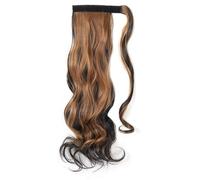 Ponytail Extension Heat Resistant Wavy Synthetic Wrap Around Pony tail Hairpiece for Women Für den täglichen Gebrauch (2AP27,18inches)
