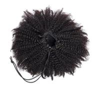 Ponytail Extension Kinky Curly Human Hair Drawstring Ponytail for Black Women Brazilian Virgin Kinkys Clip In Extension Pieces Natural (8-26 pulgadas) (24 pulgadas) (24 pulgadas)