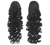 Ponytail Extension Long Ponytail Hair Extension Curly Wavy Hair Piece Jaw Clip in Claw Extension for Women lady(Color2)