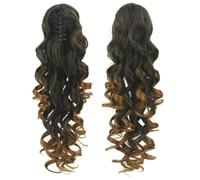 Ponytail Extension Long Ponytail Hair Extension Curly Wavy Hair Piece Jaw Clip in Claw Extension for Women lady(Color1)