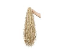 Ponytail Extension Ponytail Extension Claw 26" Curly Pony Tail Clip in Claw Hair Extensions Fluffy Natural Looking Sintético Hairpiece for Women(Light Blonde)