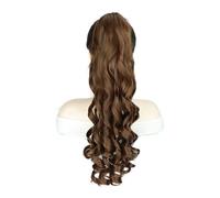 Ponytail Extension Ponytail Extensiones, 20" Long Wavy Fake Ponytails Sintético Fluffy Heat Resistant Hair Pieces for Black Women Party Daily Use(12)