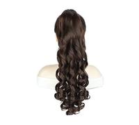 Ponytail Extension Ponytail Extensiones, 50 cm Long Wavy Fake Ponytails Sintético Fluffy Heat Resistant Hair Pieces for Black Women Party Daily Use(6A)