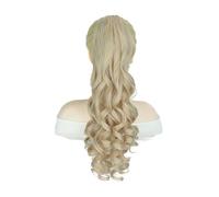 Ponytail Extension Ponytail Extensiones, 50 cm Long Wavy Fake Ponytails Sintético Fluffy Heat Resistant Hair Pieces for Black Women Party Daily Use(18-613)