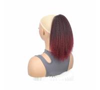Ponytail Extension Straight Drawstring Ponytail for Women Synthetic Thick Kinky Straight Hairpieces 10 inch Clip in Ponytails Extension for Girl Daily Use(1Bbug)
