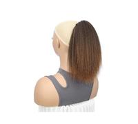 Ponytail Extension Straight Drawstring Ponytail for Women Synthetic Thick Kinky Straight Hairpieces 10 inch Clip in Ponytails Extension for Girl Daily Use(1B30)