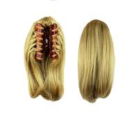 Ponytail Extension Women's Short Straight Claw Clip On Ponytail Hair Extension Natural Pony Tail Hair Synthetic Hairpiece(Color3)