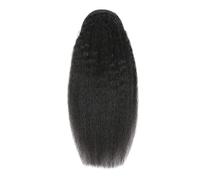 Ponytail Extension Yaki Kinky Straight Extensiones de Cabello con Cordón para Mujeres Brasileño Clip en Afro-Remy Extensiones de Pelo para Coletas (40,44 cm)
