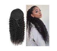 ponytail extensions Afro rizado cordón cola de caballo 8-26 pulgadas extensiones cabello humano brasileño Remy clip en Peinado(10inches)