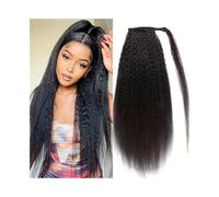 ponytail extensions Cola de caballo recta rizada Cabello humano Envoltura alrededor la extensión cola 10 "-26" virgen brasileño Yaki Clip en postizos for mujeres Peinado(18inches)