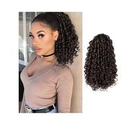 ponytail extensions Coleta con cordón de 14 pulgadas for mujeres negras, corta, esponjosa, rizada y, extensiones cabello sintético Peinado(4)