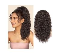 ponytail extensions Extensión de cola caballo afro rizada 45 cm largo con cordón ajustable for mujeres negras Peinado(6)
