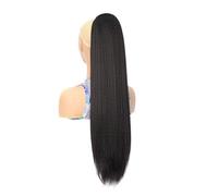 ponytail extensions Extensión de cola caballo recta y rizada con cordón for mujer, sintética 76 cm largo yaki Peinado(2)