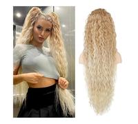 ponytail extensions Extensión de cola caballo sintética 36 pulgadas con cordón, ligera, ondulada, natural, postiza, varias capas Peinado(27T613)