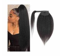 ponytail extensions Extensiones de cola caballo rizadas y rectas, 25 a 81 cm, con clip, cabello indio Remy Peinado(30inches 100g)