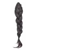 ponytail extensions Extensiones de cola caballo sintéticas con clip trenzada pez 18 pulgadas largo Clip fibra alta temperatura en postizos for mujeres Peinado(Natural Black)