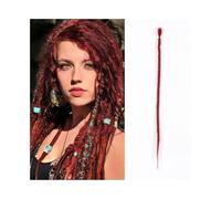 ponytail extensions Extensiones de rastas hechas a mano 20 pulgadas, 5 hebras, cerraduras sintéticas, trenzas ganchillo, cabello 1,0 cm, trenzado pelo falso, trenza Reggae Peinado(Bug)