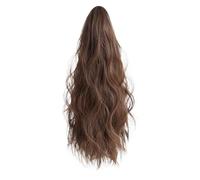 ponytail extensions Peluca de cola caballo con garra rizada ondulada síntesis Natural, coleta femenina extensión en agua Peinado(Medium Brown)