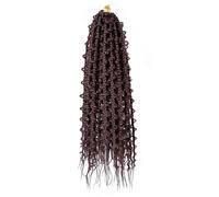 ponytail extensions Trenzas en caja de mariposas 24 pulgadas, pelo ganchillo, 6 paquetes prelooped, trenzas largas mariposa, jungla, sintéticas Peinado(Medium Brown)