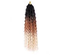 ponytail extensions Trenzas en caja de mariposas 24 pulgadas, pelo ganchillo, 6 paquetes prelooped, trenzas largas mariposa, jungla, sintéticas Peinado(Black+Auburn+Bleach Blonde)
