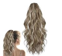 Ponytail Hairpiece - Natural Wavy Clip Extension, Soft Long Curly Volume Enhancer with Secure Claw Attachment Grip, Effortless Instant Styling, Ideal for Commuting Cosplay Party Events
