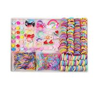 Ponytail Holders Colorful Elastic Hair Bands Set - Multicolor Hair Ties, Cute Hairs Accessories For Girls, Colorful Little Girls Hairs Accessories Set, Multicolor Ties For Women, Girl, Party, Birthday